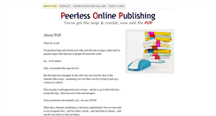Desktop Screenshot of peerlessonlinepublishing.com